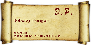 Dobosy Pongor névjegykártya